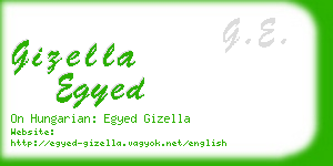 gizella egyed business card